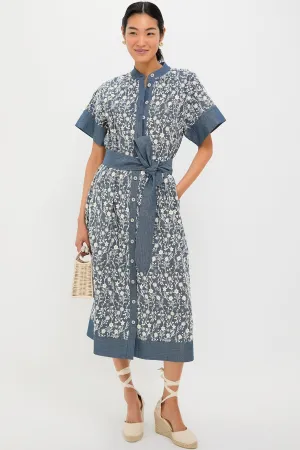 Embroidered Chambray Wildflower Meadows Prescott Dress