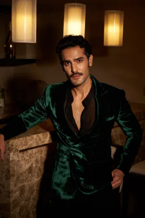 Emerald Green Velvet Jacket