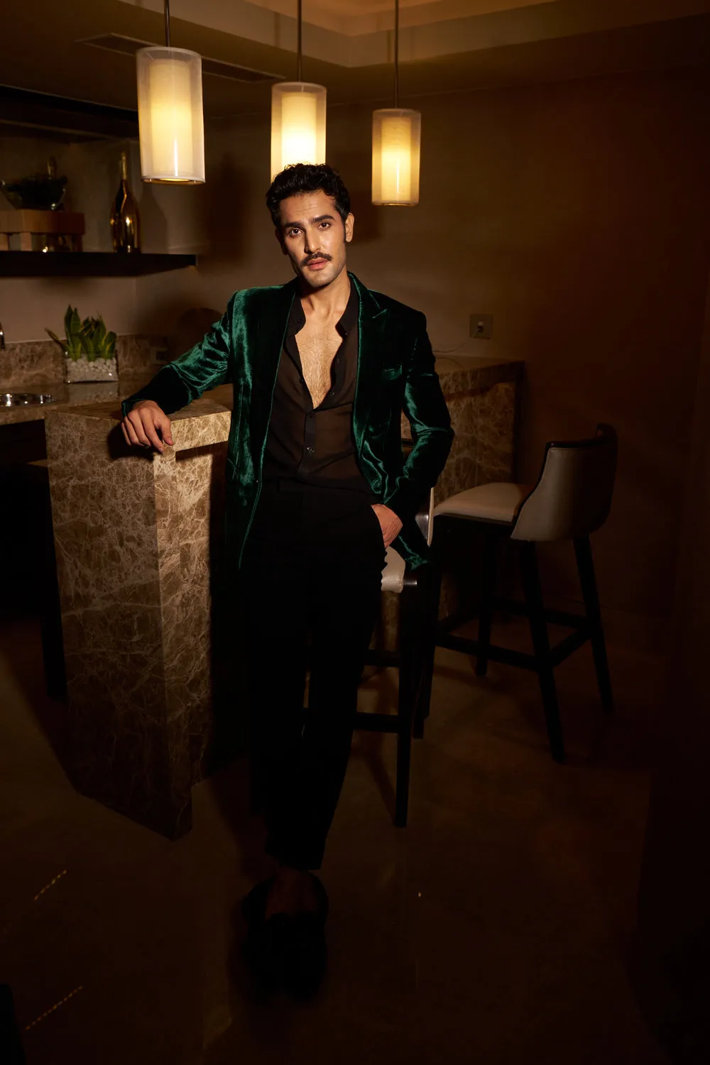 Emerald Green Velvet Jacket