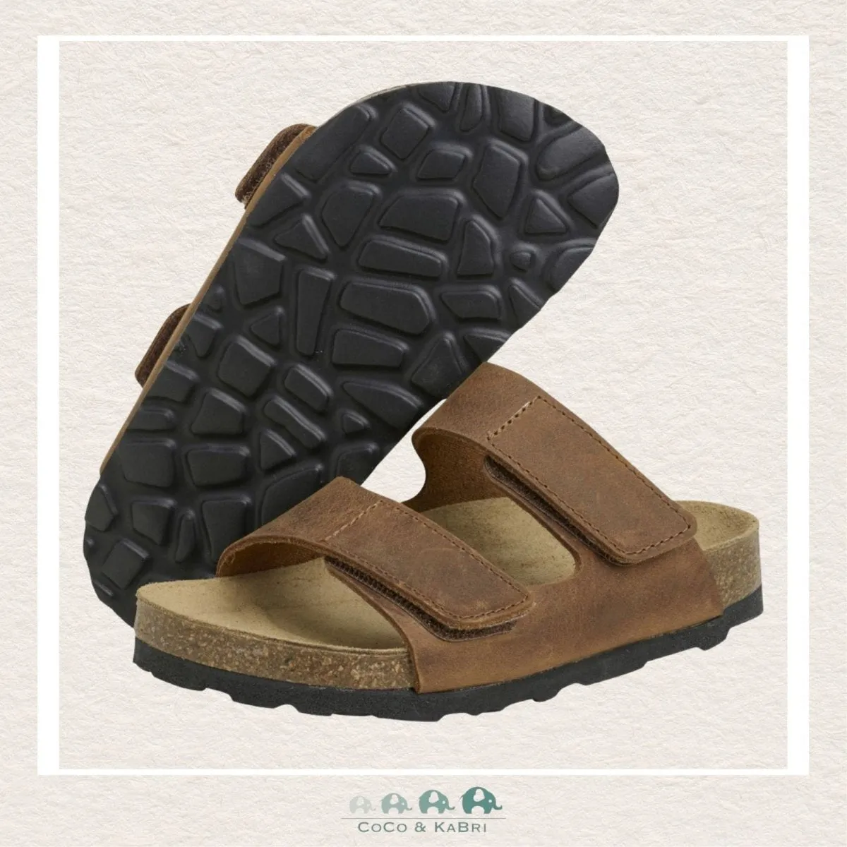 Enfant Nubuck Leather Sandal - Acorn Brown (B1-116)