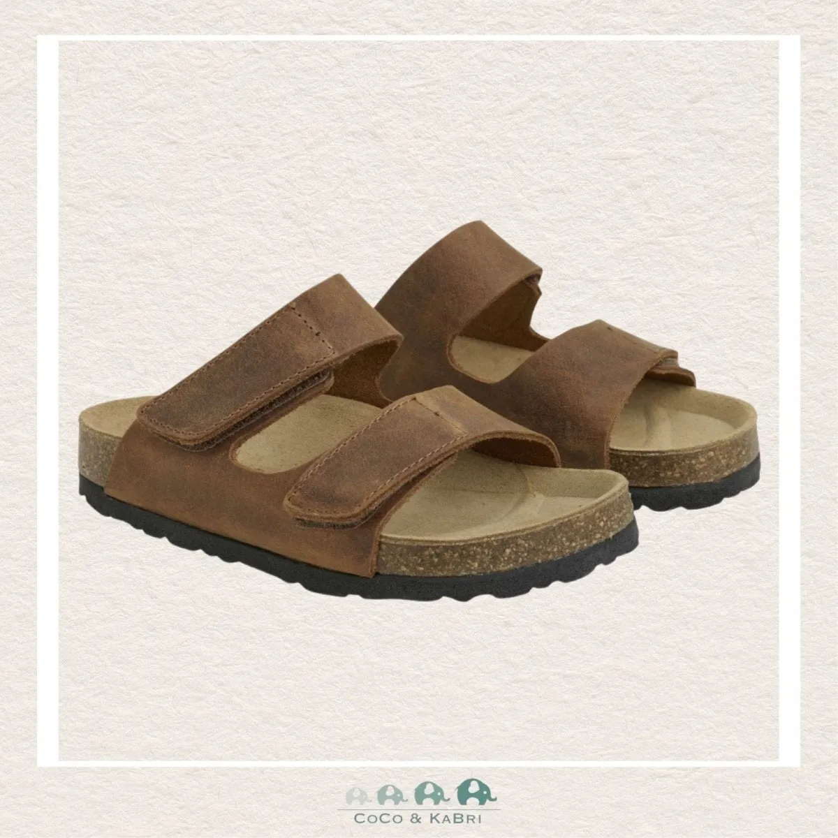 Enfant Nubuck Leather Sandal - Acorn Brown (B1-116)