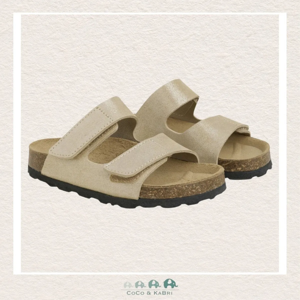 Enfant Nubuck Leather Sandal - Champagne Beige (B2-117)