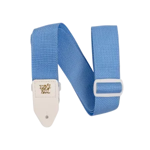 Ernie Ball Polypro Guitar Strap - Soft Blue & White