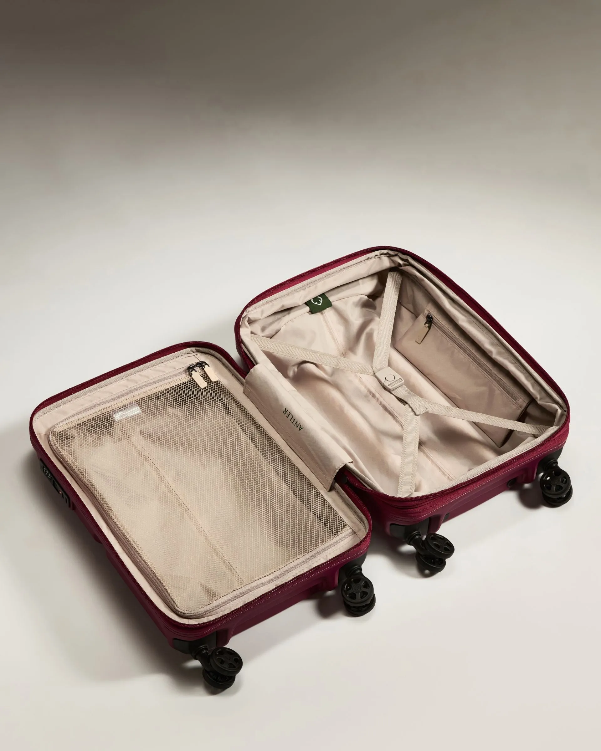 Expandable Carry-on Luggage in Heather Purple - Single Stripe