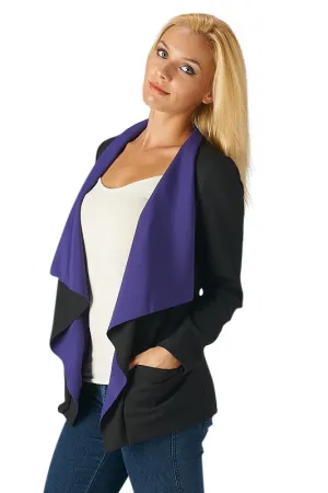 Felicia Batwing Collar Dual Pocket Blazer