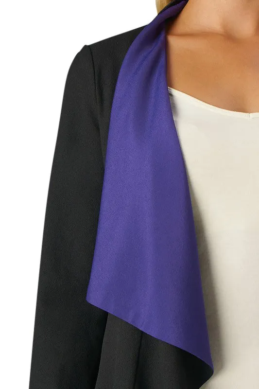 Felicia Batwing Collar Dual Pocket Blazer