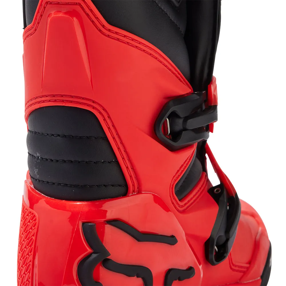 FOX YOUTH COMP BOOTS [FLO RED]