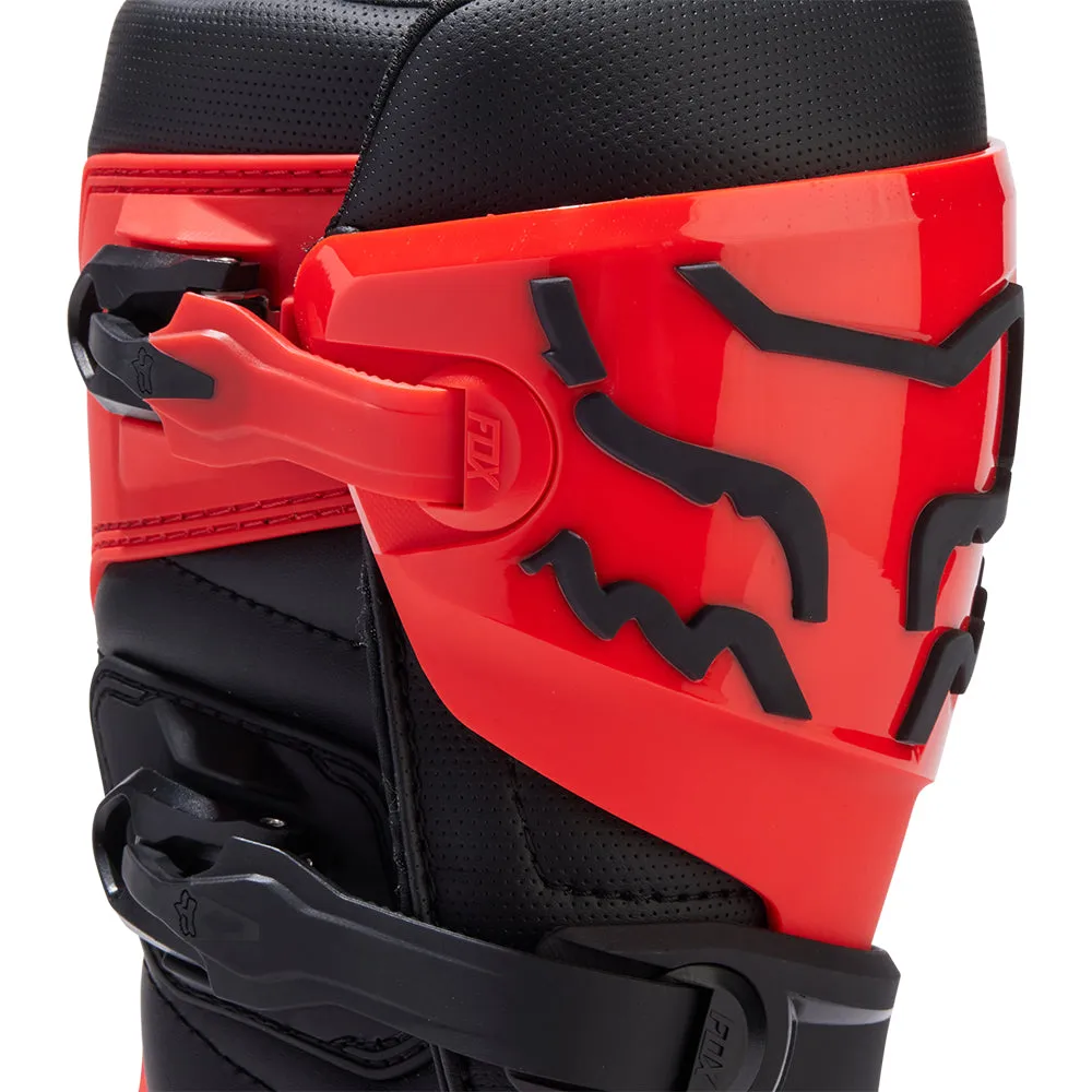 FOX YOUTH COMP BOOTS [FLO RED]