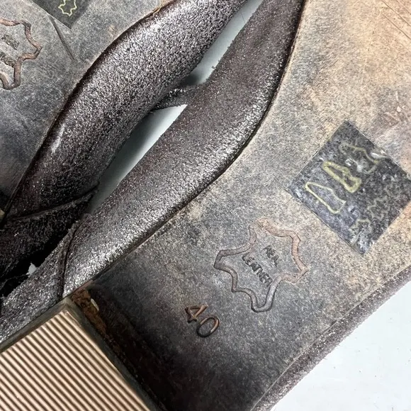 Free People Atlas Ankle Wrap Ballet Flat - Metallic Gray