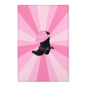 Funky Boots Pink Area Rug