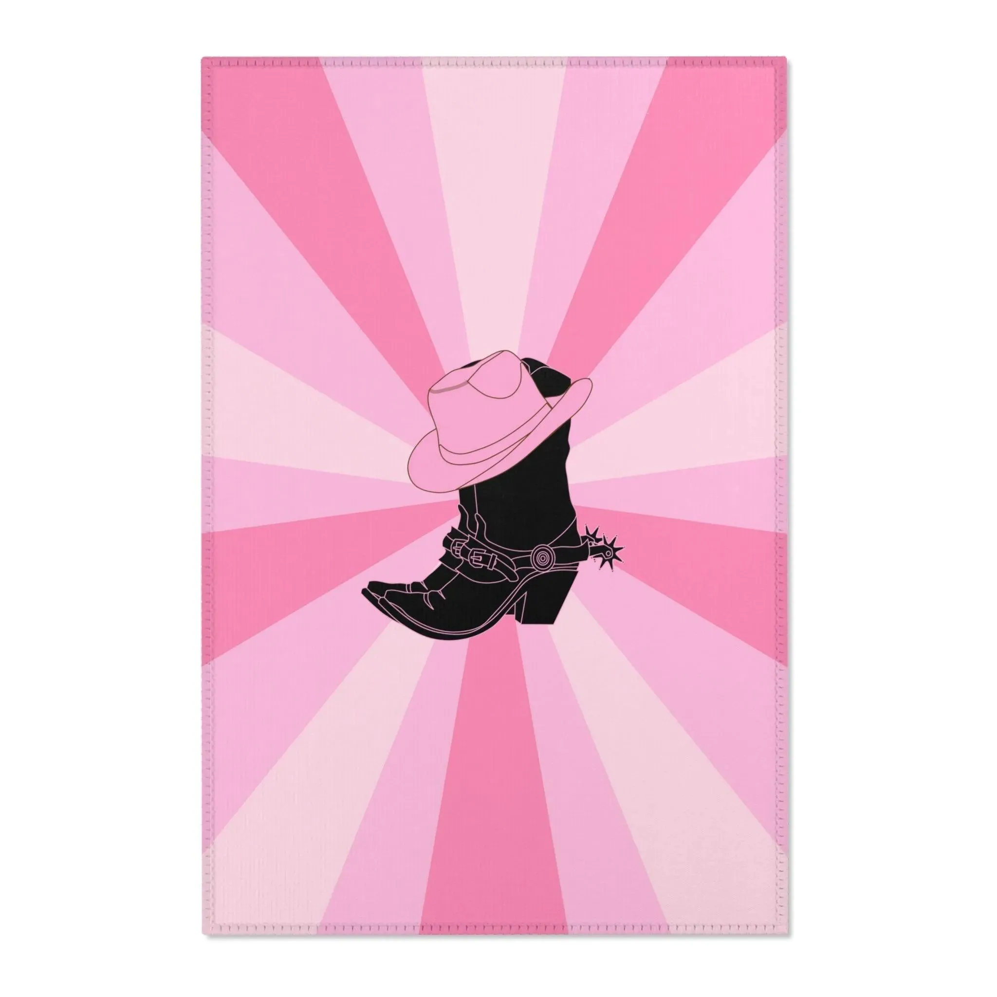 Funky Boots Pink Area Rug