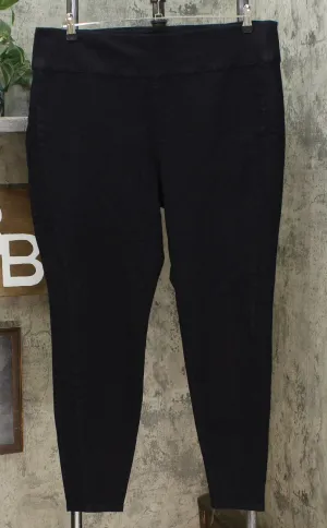 G by Giuliana Women's Plus Size 4-Way Stretch Denim Leggings Black 20W