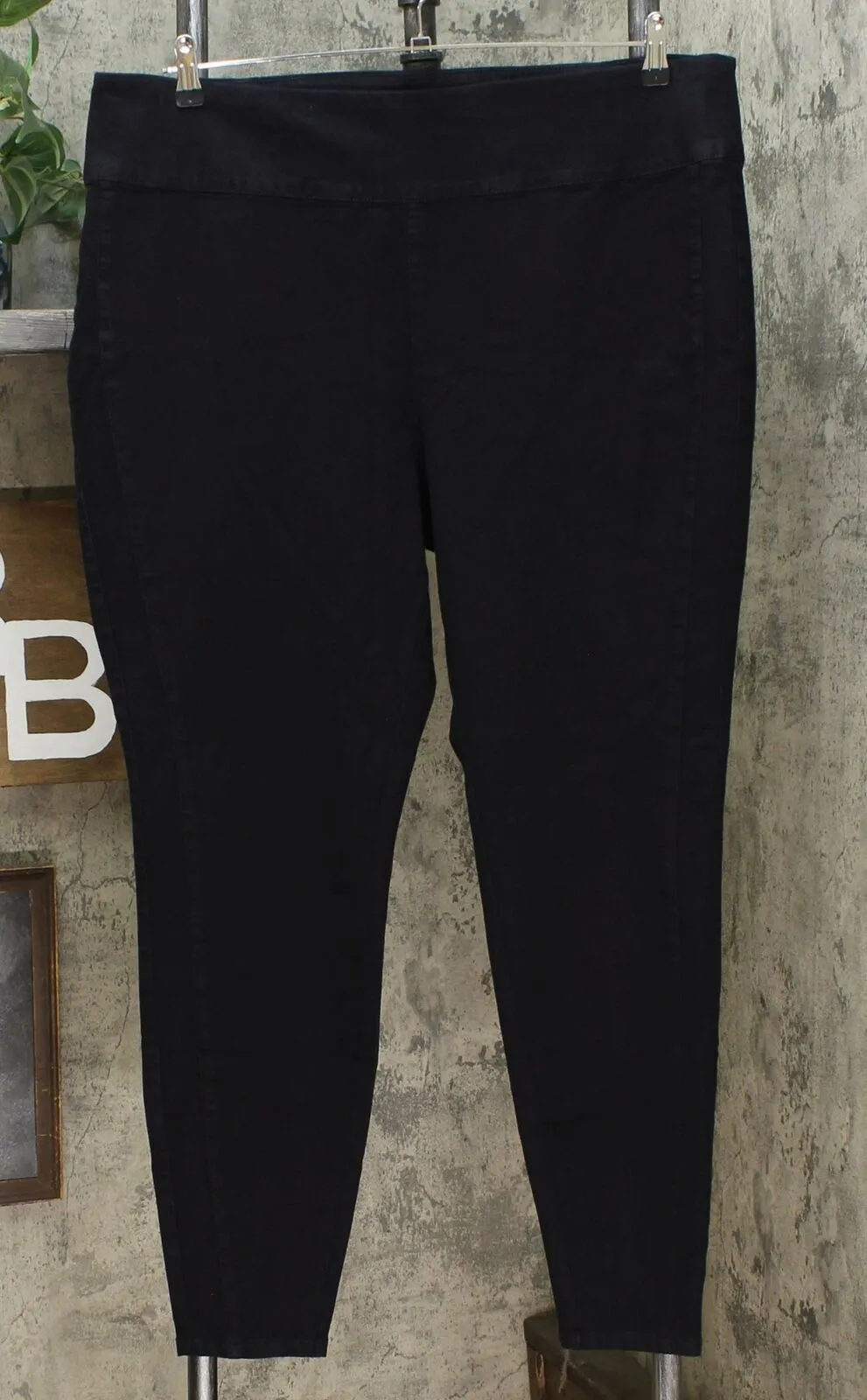 G by Giuliana Women's Plus Size 4-Way Stretch Denim Leggings Black 20W