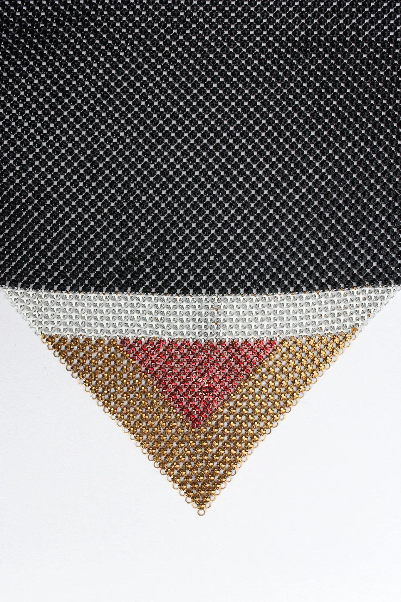 Geo Print Pointed Metal Mesh Halter