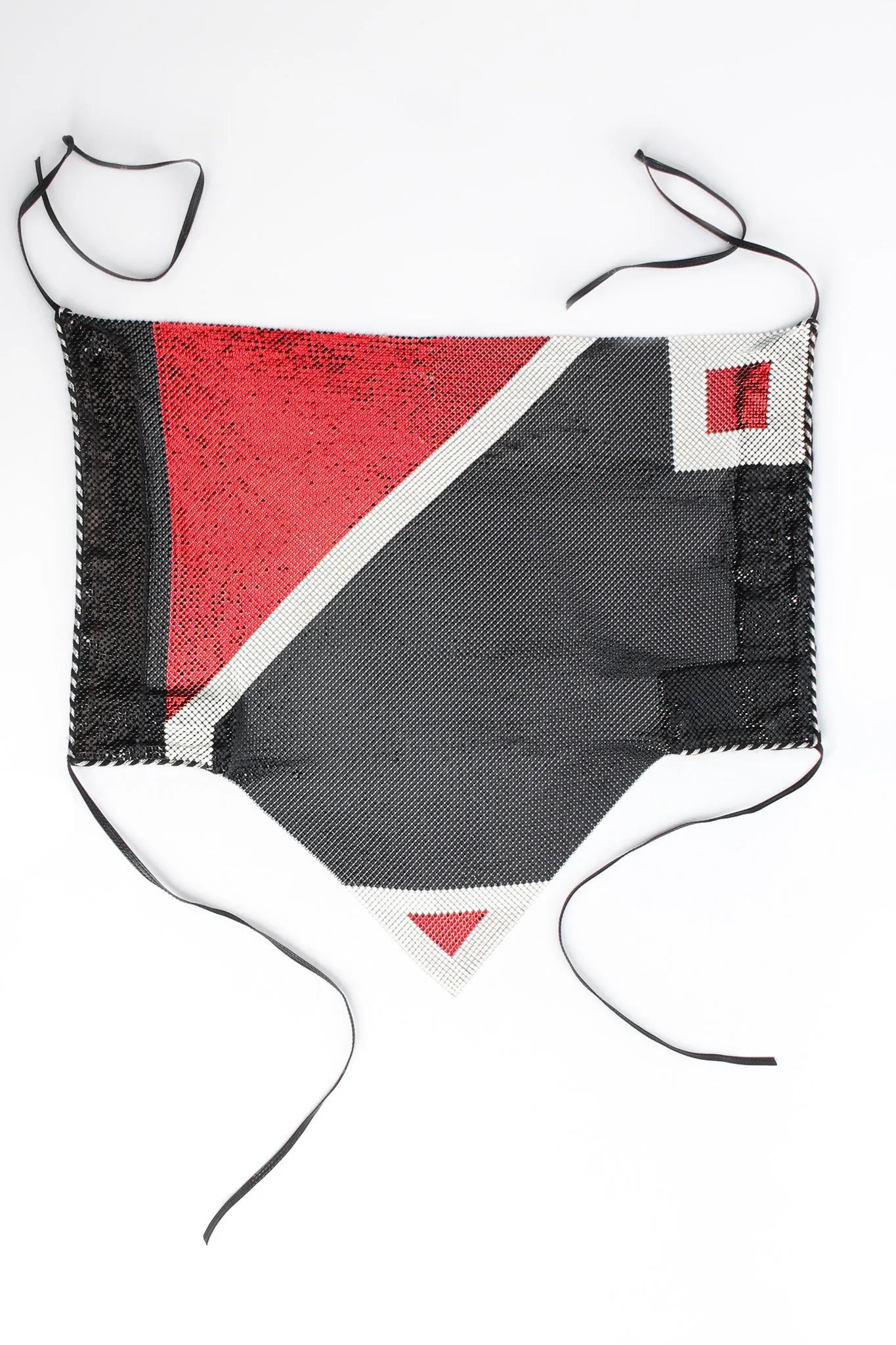Geo Print Pointed Metal Mesh Halter