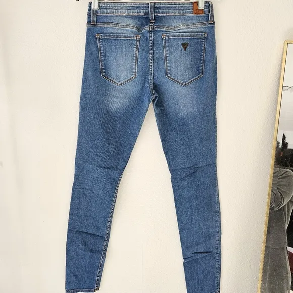 Guess Power Skinny Low Size 29 Blue Jeans Used Condition