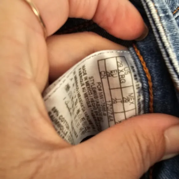 Guess Power Skinny Low Size 29 Blue Jeans Used Condition