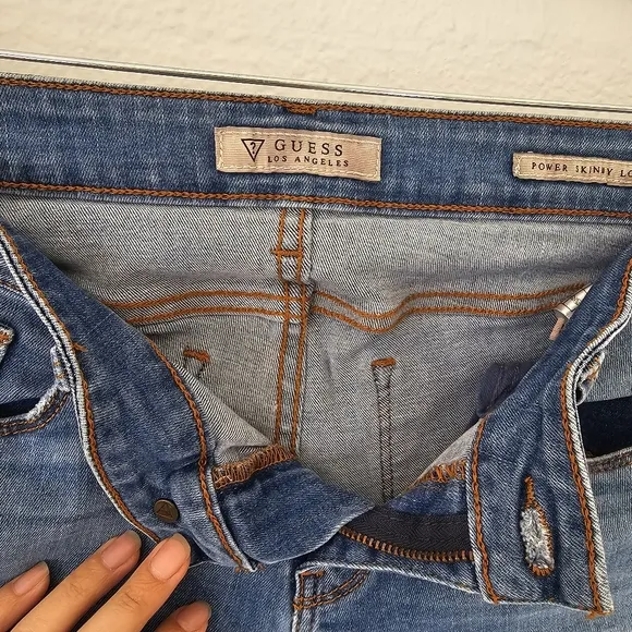 Guess Power Skinny Low Size 29 Blue Jeans Used Condition