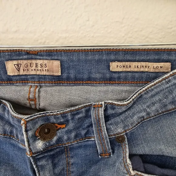 Guess Power Skinny Low Size 29 Blue Jeans Used Condition