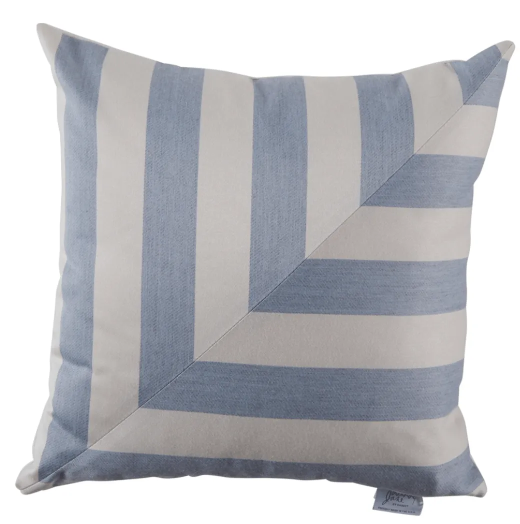 Halo Chambray L-Stripe - Outdoor Pillow