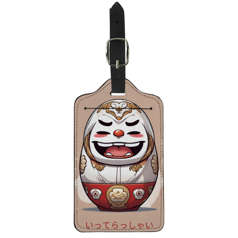 Happy Daruma Doll Luggage Tag