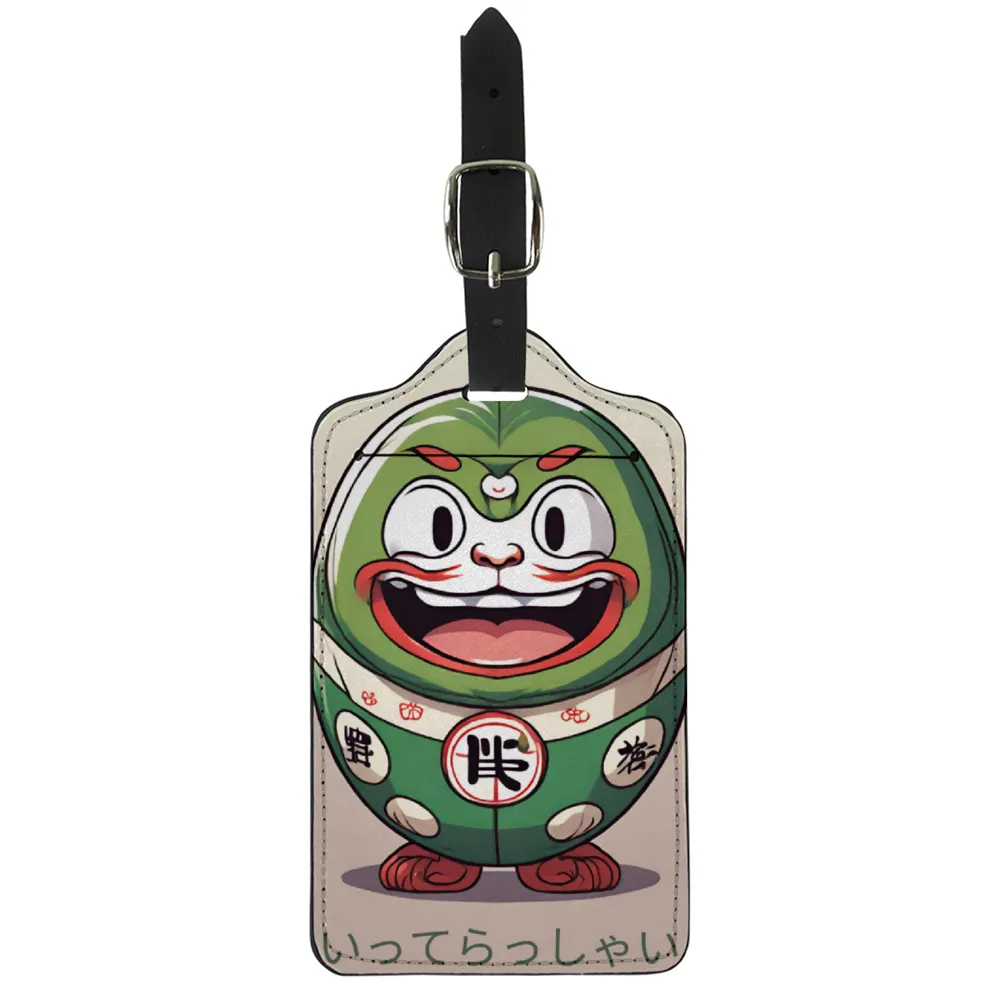 Happy Daruma Doll Luggage Tag