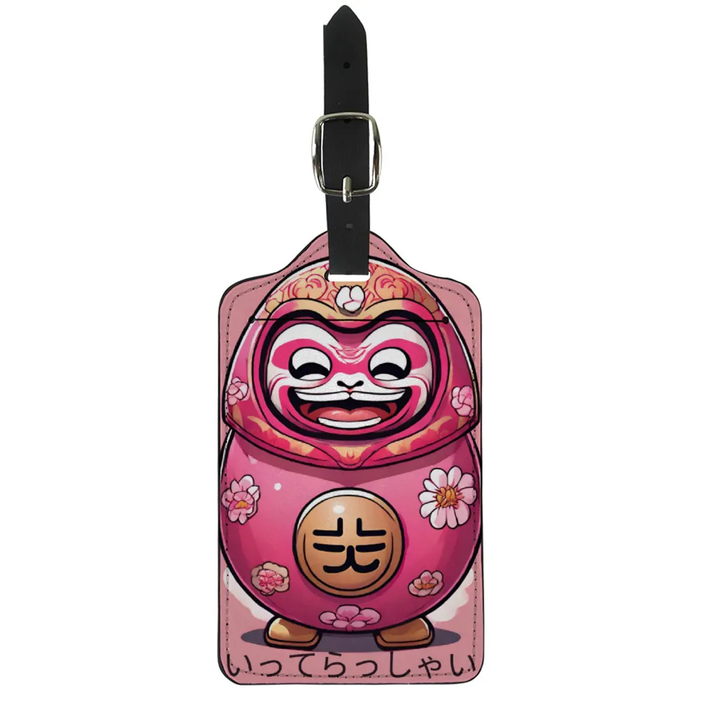 Happy Daruma Doll Luggage Tag