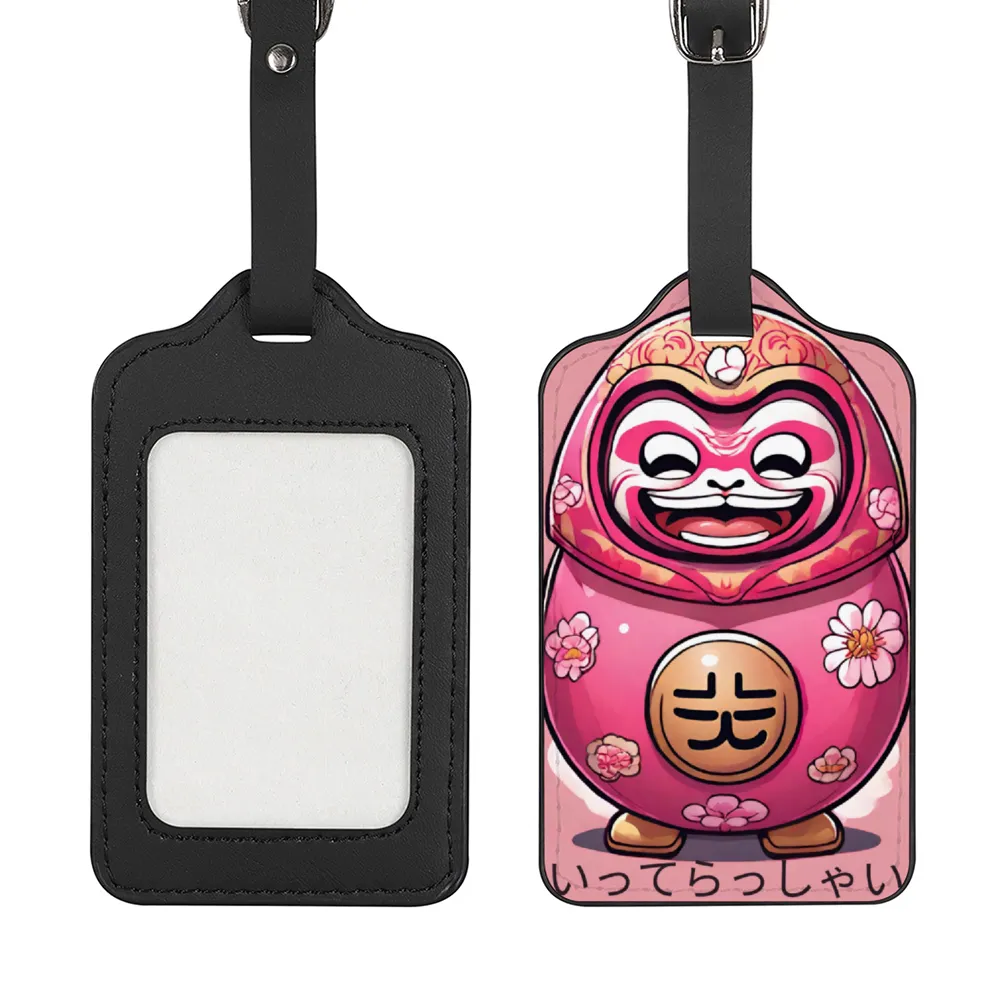 Happy Daruma Doll Luggage Tag