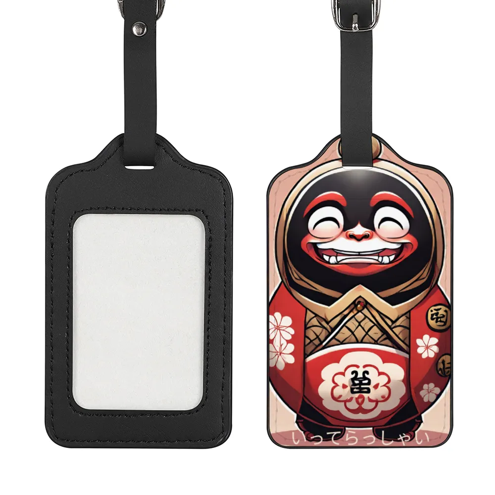 Happy Daruma Doll Luggage Tag