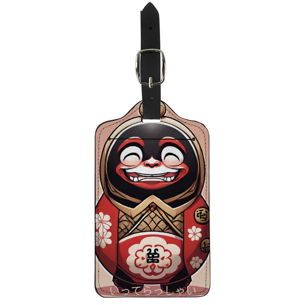 Happy Daruma Doll Luggage Tag
