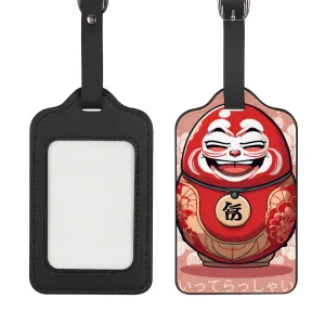 Happy Daruma Doll Luggage Tag