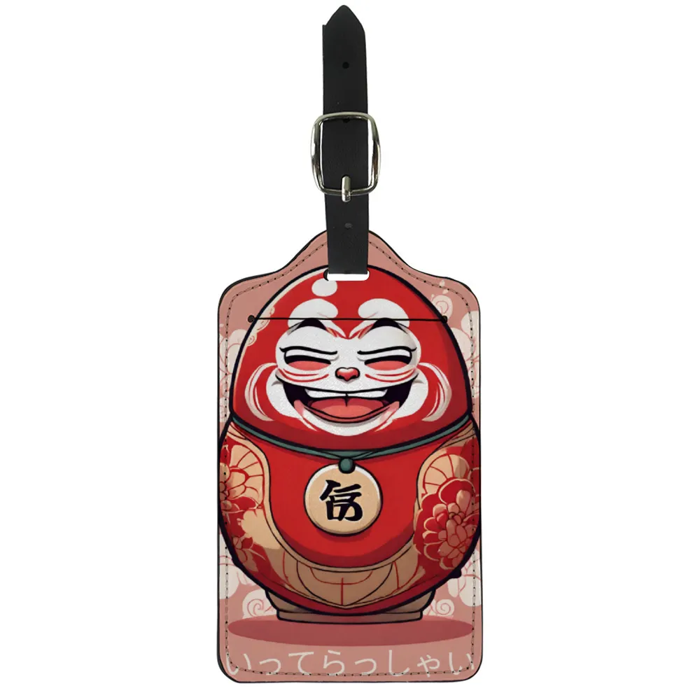 Happy Daruma Doll Luggage Tag