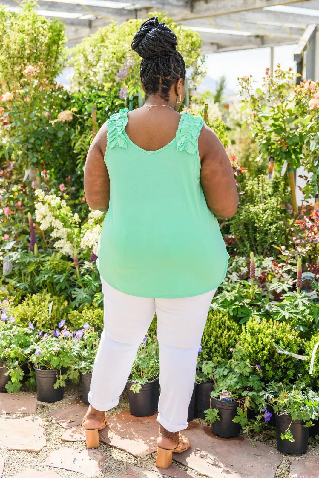 Hazel Blues® | Cherry Girl Tank in Green