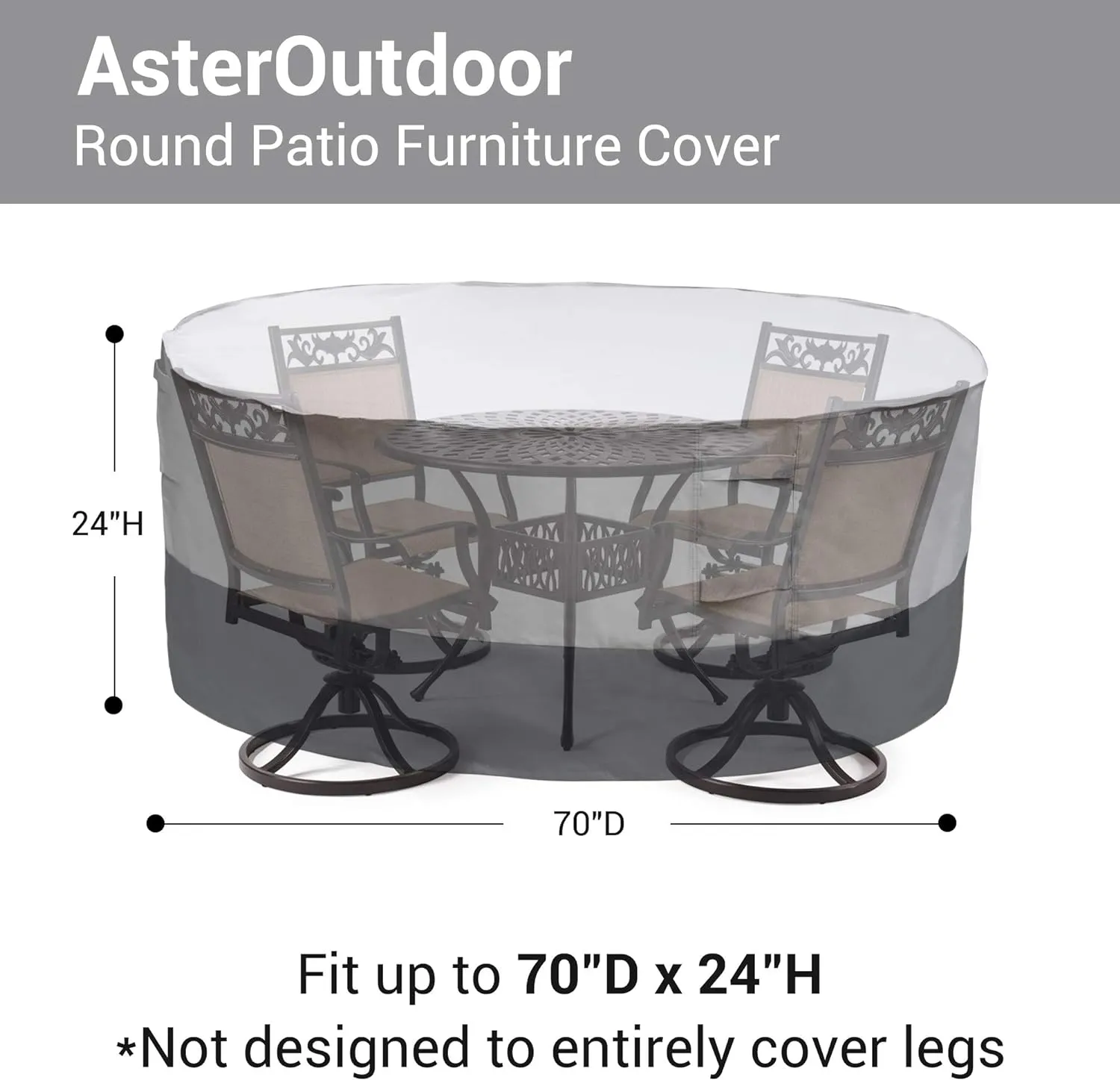 Heavy Duty Weather & UV-Resistant Patio Dinning Chair Cover
