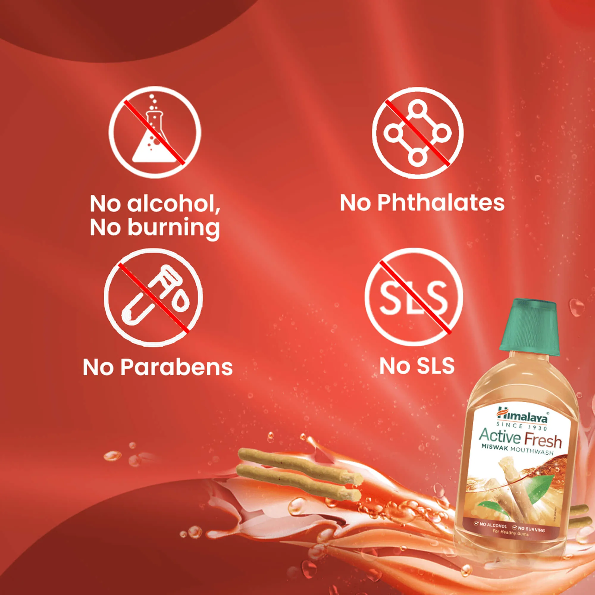 Himalaya Active Fresh Miswak Mouthwash