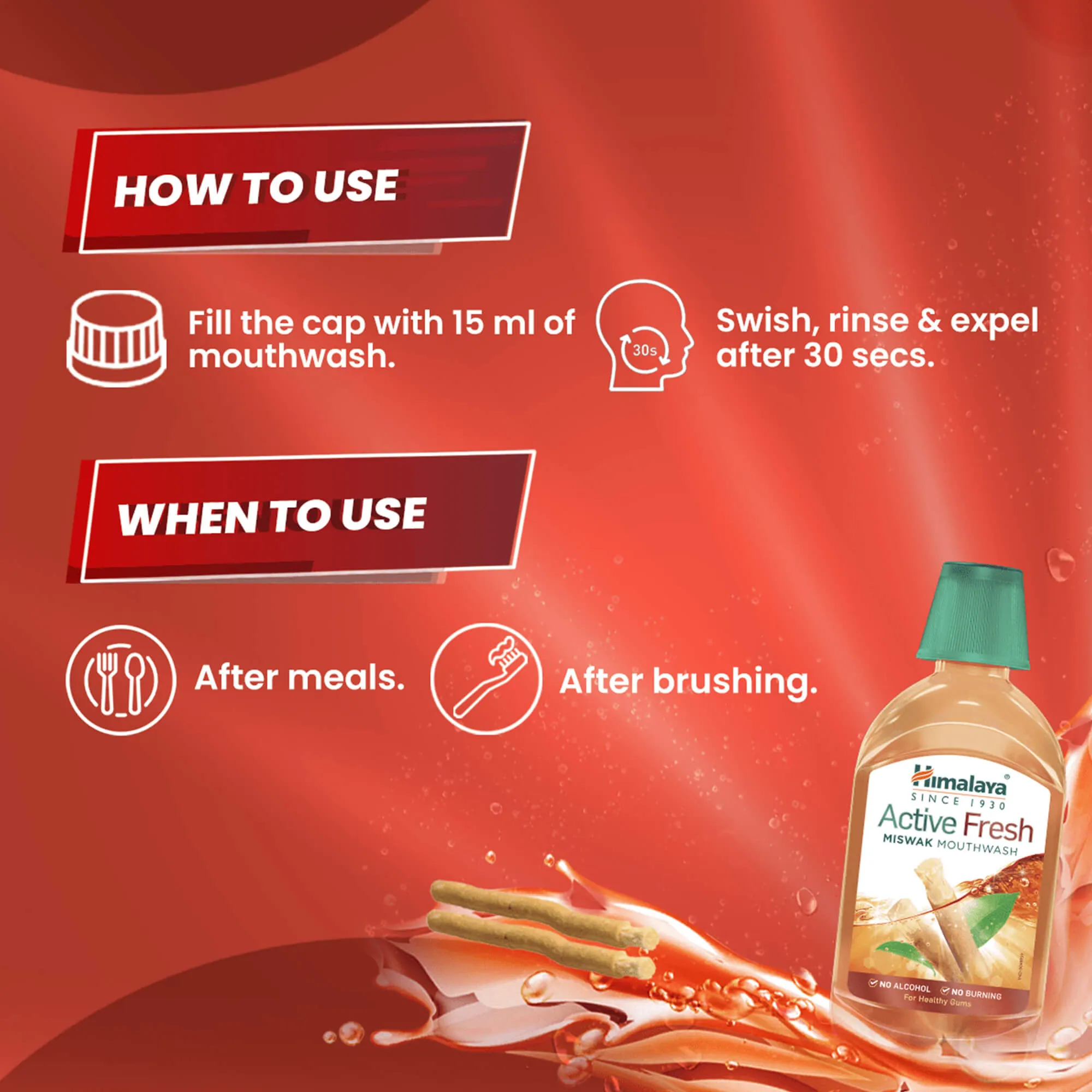 Himalaya Active Fresh Miswak Mouthwash