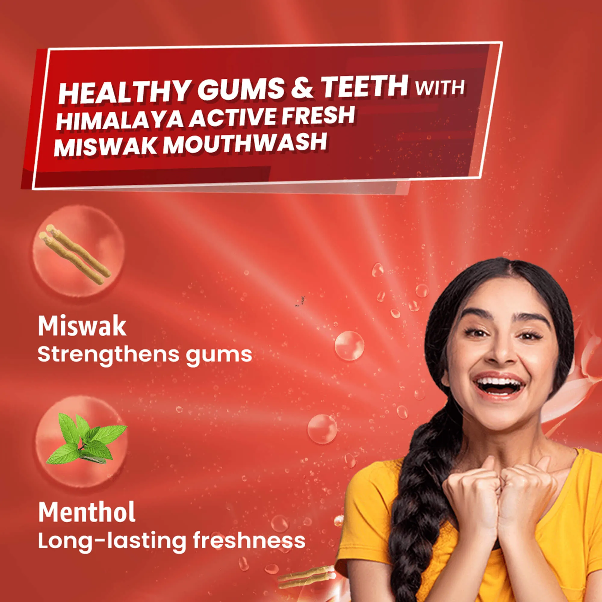 Himalaya Active Fresh Miswak Mouthwash