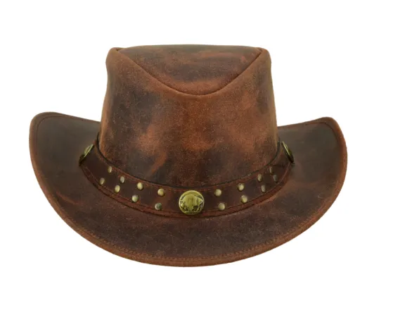 HL80139 AMERICAN REDDISH LEATHER HAT