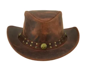 HL80139 AMERICAN REDDISH LEATHER HAT