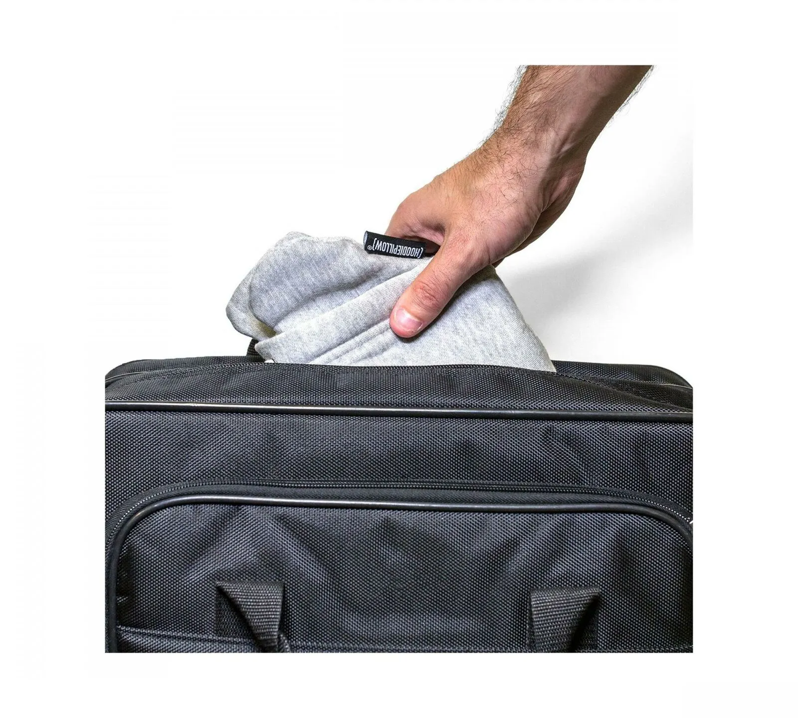HoodiePillow Inflatable Travel Hoodie Neck Pillow