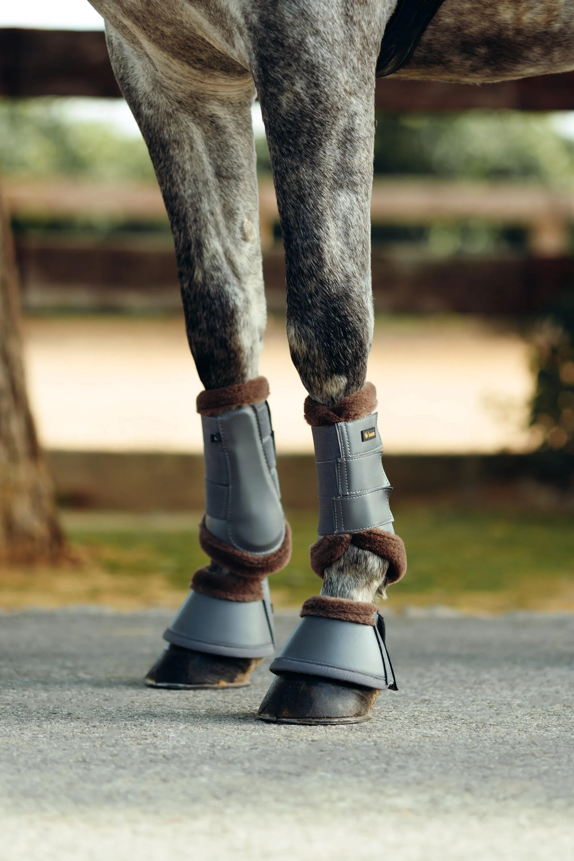 Horze Houston Brushing Boots Charcoal Grey