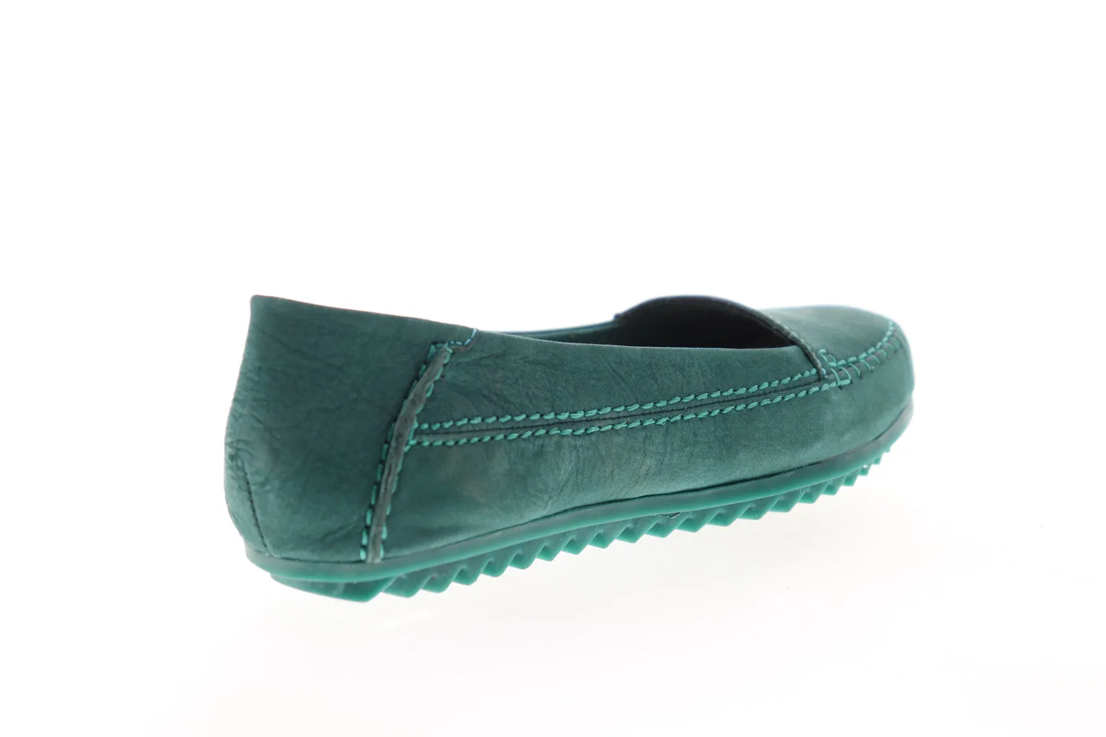 Hush Puppies Thora Create HW05238 Womens Green Suede Slip On Ballet Flats Shoes