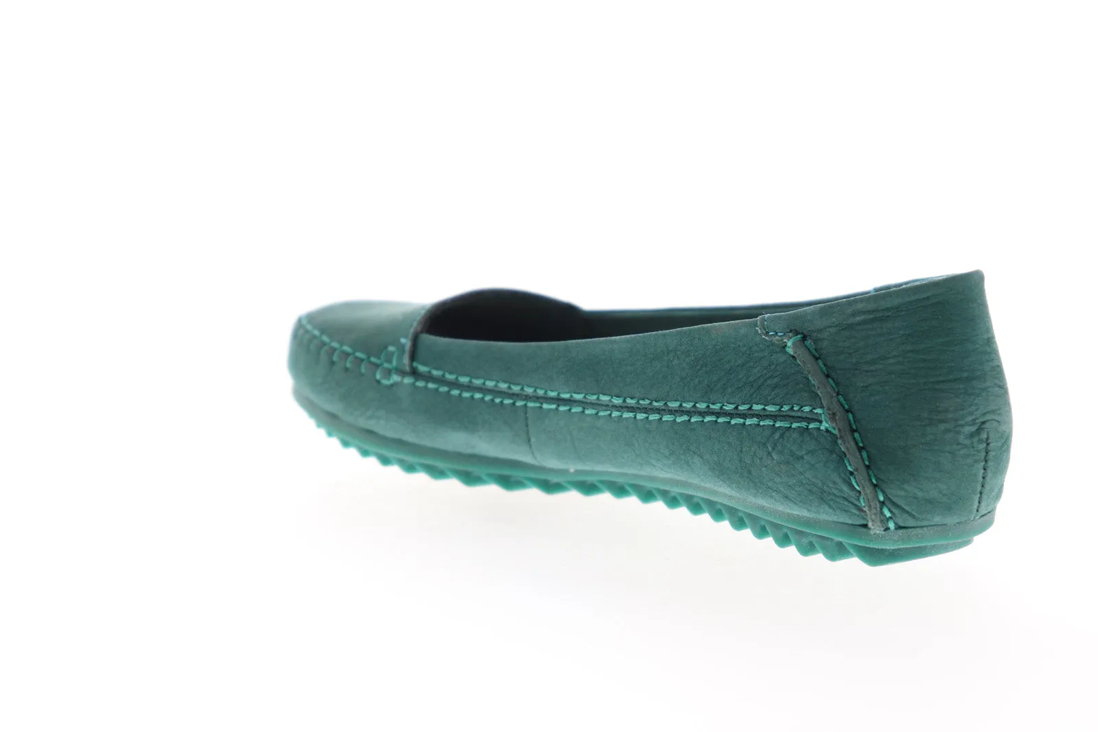 Hush Puppies Thora Create HW05238 Womens Green Suede Slip On Ballet Flats Shoes