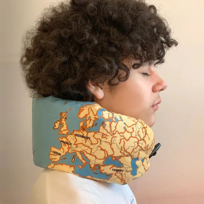 Inflatable Map Neck Pillow Style TT54