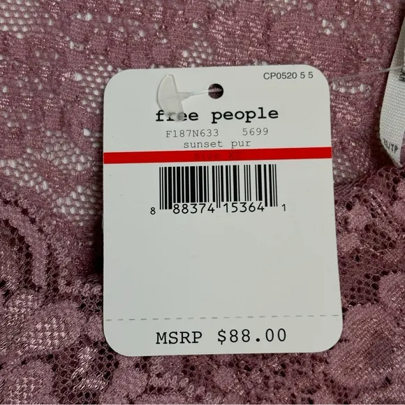 Intimately‎ Free People Dress Womens XS Purple Lace Slip Maxi Sheer NWT