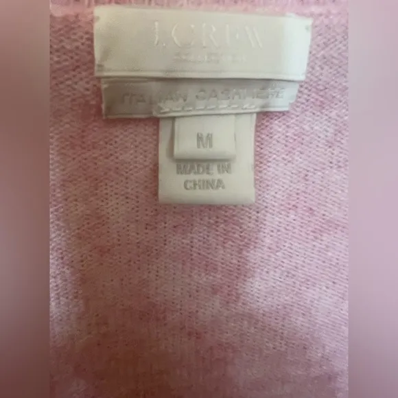 J. Crew Sweater Women’s Italian Cashmere V Neck Heather Pink Size M