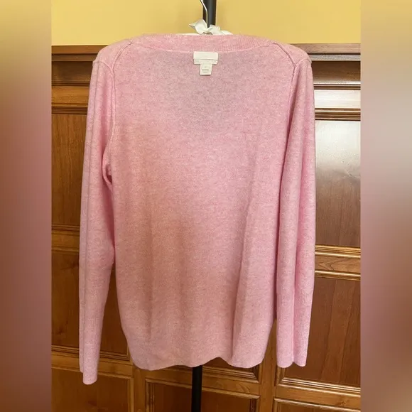 J. Crew Sweater Women’s Italian Cashmere V Neck Heather Pink Size M