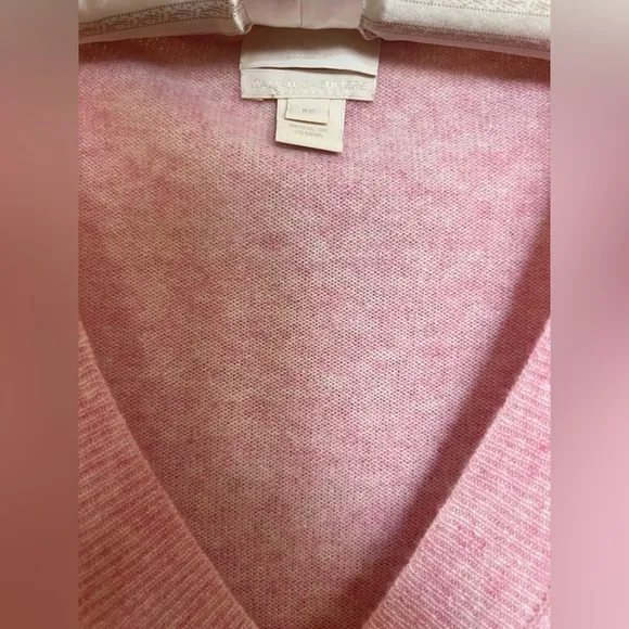 J. Crew Sweater Women’s Italian Cashmere V Neck Heather Pink Size M