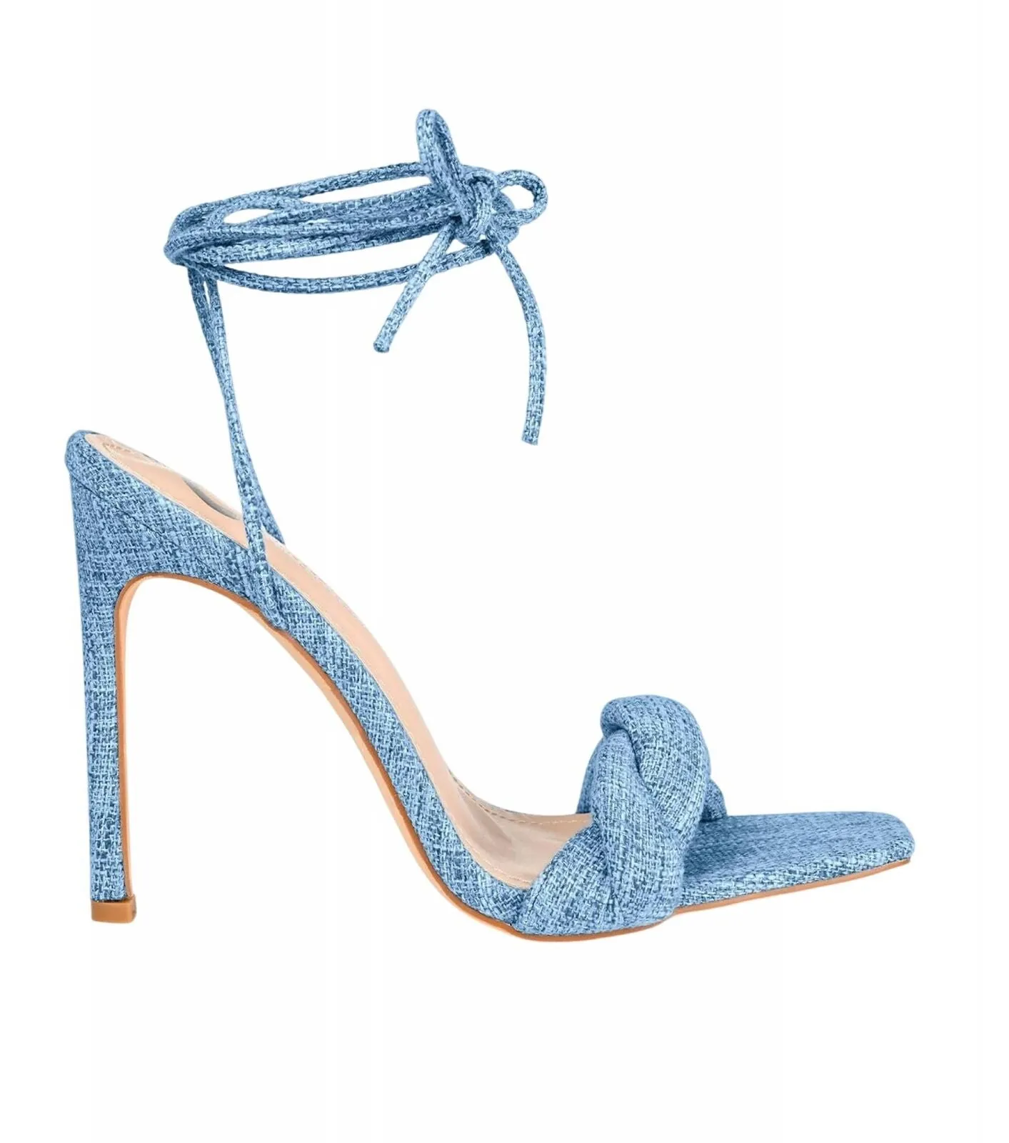 Journee Collection Womens Edelie Tru Comfort Foam High Stiletto Sandals Blue 8M
