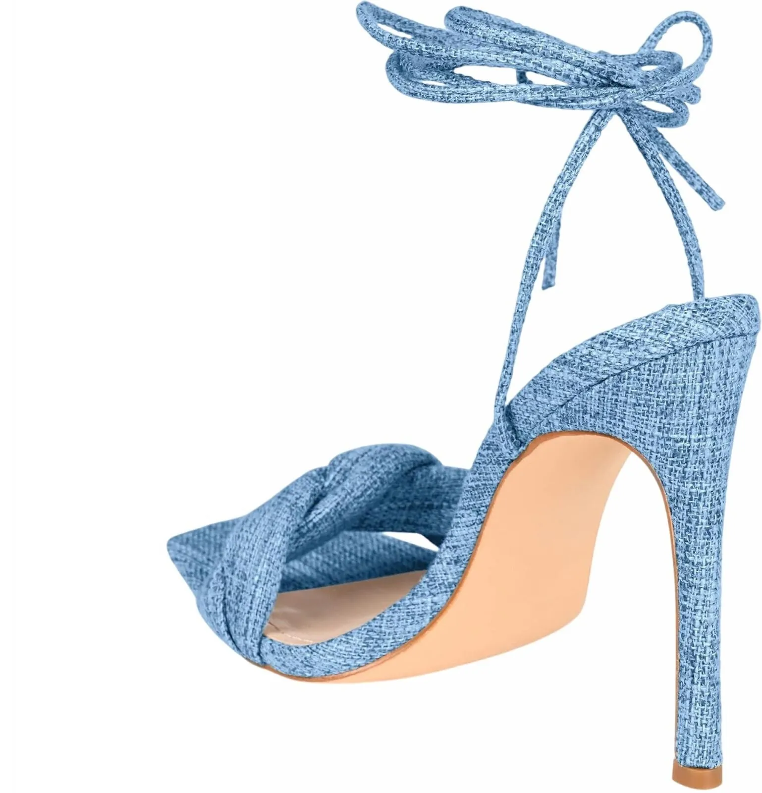 Journee Collection Womens Edelie Tru Comfort Foam High Stiletto Sandals Blue 8M